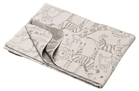 David Fussenegger Kinderdecke Juwel 'Safari' 100 x 140 cm Rohweiß