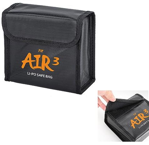 Fututech Organizador de batería para dji Air 3S Air 3 Bolsa de Almacenamiento de baterías para Drones, Bolsa de Seguridad, Funda de batería a Prueba de explosiones, Antihumedad y Polvo