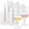 YWKJDDM Plastic Champagne Coupe, 25PCS Clear Wine Tasting Glasses for Champagne, 130ML Plastic Cocktail Cups for Mocktail Margarita Christmas Wedding Birthdays