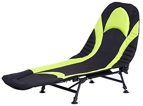 KG7HQRP Maison de rénovation simple et pliable lit inclinable, chaise de lit, pêche à la carpe, camping, 6 pieds (couleur : noir, taille : 190 x 72 x 40 cm)
