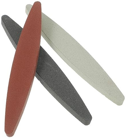 PRETYZOOM 3 Juegos Piedra De Afilar Herramienta De Afilado De Cocina Afilador De Herramientas Afilador De Tijera Domestico De Cubiertos Chef Oxido De Aluminio 3 Piezas * 3
