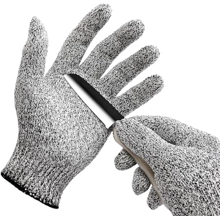 AYHYHLJZJ Paire de Gants Anti Coupure - Gants Anti-Coupure Résistants, Confortables et Lavables - Idéaux pour Cuisine, Jardinage et Bricolage
