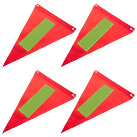 ARTSEWPLY Banderines Reflectantes para Bicicleta Infantil 4 Piezas 207X282 CM de PVC Bandera de Seguridad Triangular para Karts Scooters y Ciclismo al Aire Libre