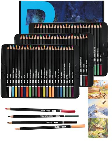 IMALPQPP Set de 72 Crayons de Couleur – Crayon de couleur à base d'huile pour adultes et enfants, idéal pour malette dessin, dessiner, colorier et ombrer