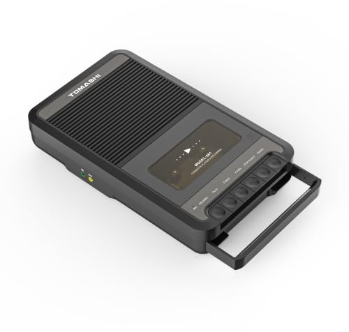 TOMASHI Reproductor de casete con USB/Micro SD, convertidor de audio multifunción para digitalización y grabación de cinta vintage