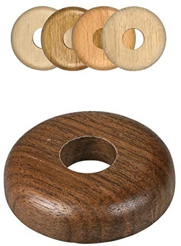 FUX 2 Pcs Cache Tuyau Rosace Radiateur 19mm - Rosace en Bois de Noyer pour Coffrage