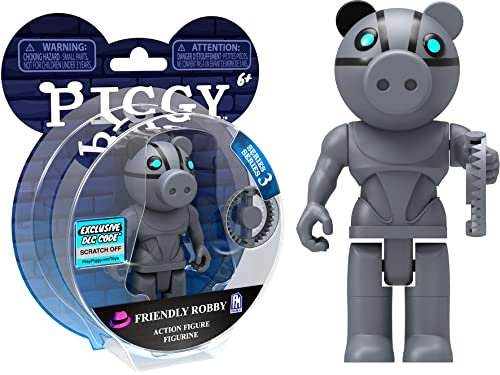 Lansay Piggy – Figur mit Gelenken, 10 cm – Friendly Robbie – Videospielfiguren