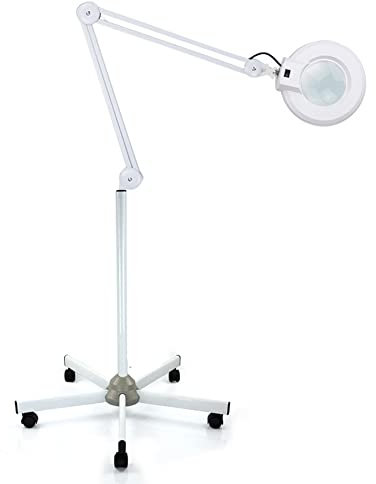 LED kosmetisk förstoringsglas med stativ 5 dioptrier, kallt ljus SPA kosmetisk klubb tatuering förstoringsglas förstoringsglas 22 W