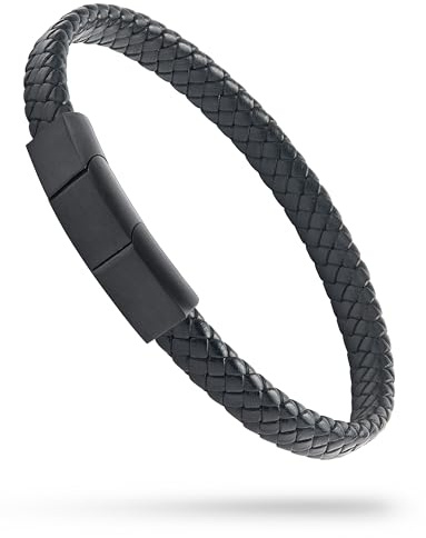 Forge & Foundry Men's Adjustable Braided Leather Bracelet - Large