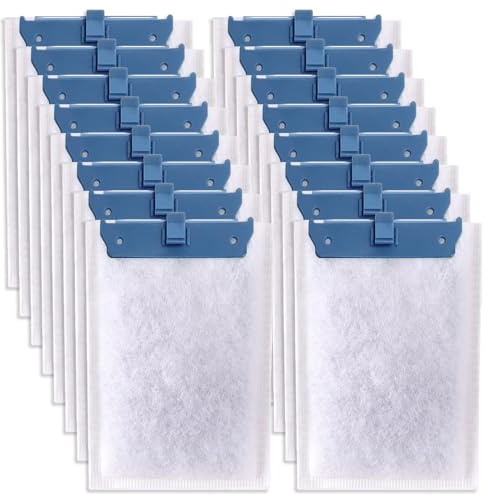 Pryitier 16 Pack Filter Cartridge Compatible with Whisper Bio-Bag Filters 10i/IQ10/PF10, Medium Replacement Filter Cartridges for Aquariums Compatible with ReptoFilte 20 gallons (90 GPH)