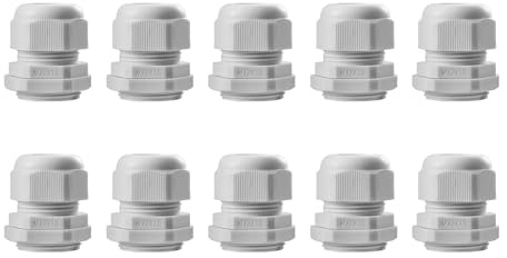 Cable Glands Mixed Set, 10PCS Waterproof Stuffing Glands M32, 4 Types IP68 Locknut Stuffing Glands for Electrical Boxes Junction Boxes Wall-Mounted Distribution Boxes
