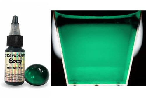 FINE WOODEN CREATIONS FineR Color Stardust Epoxidharz farbe 17ml I flüssige Farbstoffe Flüssigpigment I Farbpigmente Epoxy Farbe I Farbe für epoxidharz I Resin Farbe I Pigmente Mint Green 30