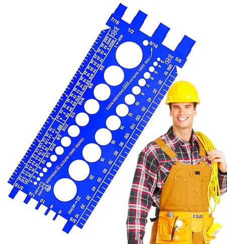 Misuratore di filettatura per dadi e bulloni: strumento di controllo passo filettatura, dimensione del bullone e calibro del filo, identificatore della dimensione del filo, identificazione precisa