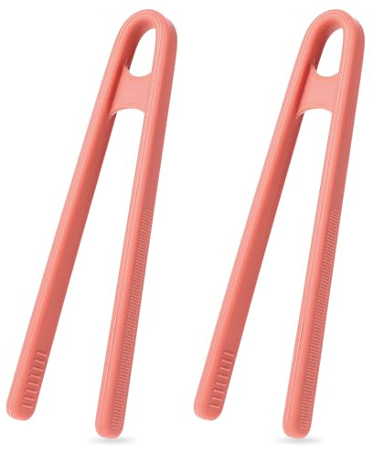 Grevosea Silicone Cooking Tongs Set of 2 14cm Red Silicone Cooking Tongs