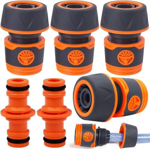 Lot de 4 raccords de tuyau d'arrosage, 19 mm, avec raccord, pour jardin et maison