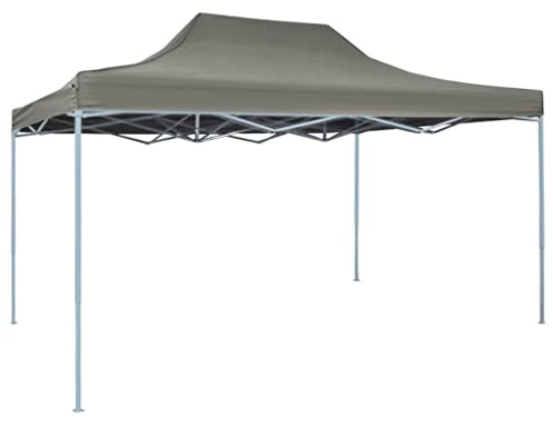 Tonnelle de Jardin Pliable, Tente de Réception Pavillon Barnum de Jardin 3x4 m Acier Anthracite