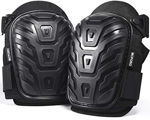 MCPORO Professional Knee Pads for Work – Breathable Heavy Duty Construction Pads With Foam Padding for Construction, Gardening, Flooring with Adjustable Non-Slip Straps (1)
