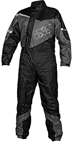 IXS 1.0 1-Teiler Motorrad Regenkombi, schwarz/grau, XL