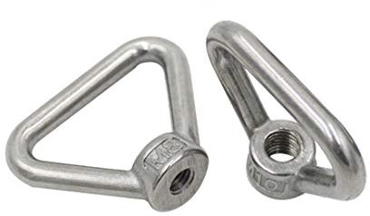 4Pack M8 Ringmuttern, 304 Edelstahl Dreieck Ösenmuttern, Hubring Augenmuttern, Ösen, Ösenmuttern