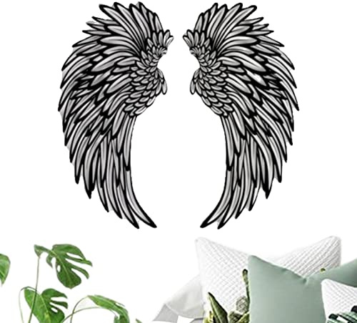 Streysisl Wall Decoration Metal Angel Wings Angel Wings Wall Art Wall Sculpture Modern Wall Decoration Metal for Living Room Bedroom Study Garden Yard Offices Decoration