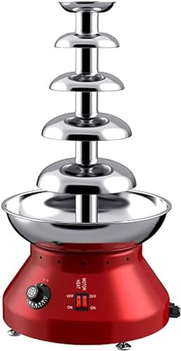 XARONF Fontaine à Chocolat, Machine à Fontaine à Fondue au Chocolat en Acier Inoxydable, for fêtes, événements de Mariage, Restaurants à 5 Niveaux