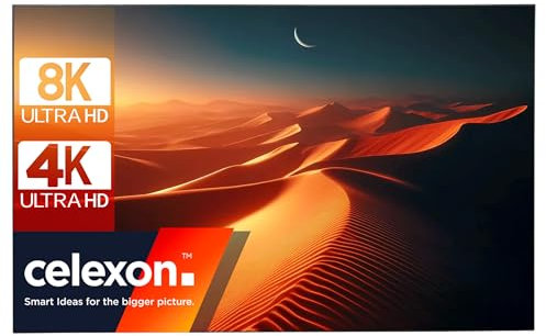 celexon HomeCinema BrightOnyx Fresnel ALR/CLR Ultra Short throw -Screen 100 | 221,4x124,5 cm 16:9 | Flat home cinema projection screen | ONLY for ultra-short throw projectors!