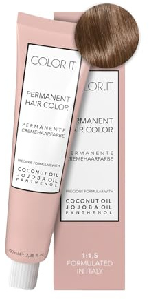 COLOR.IT by BM - Permanente Haarfarbe in Salonqualität, 100ml (8.77 Hellbraun Braun Intensiv, 1er Pack)