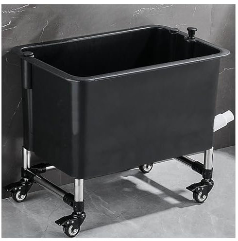 ZHONGXIN.HUIYIN Évier de vadrouille de Sol Bassin de Service de vadrouille en Plastique, évier de Services publics Portable avec Bouton de Drain