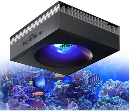 PopBloom RL90 WiFi Led Aquarium Beleuchtung 100W, Meerwasser Aquarium Led volles Spectrum Aquarium Lampe für Reef Coral SPS/LPS Fischaquarium,APP unterstützt Deutsch (1 Lampe mit Aufhängung)