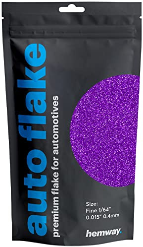 Hemway Auto Flake Glitter Additive for Paint, 100g, Fine Purple Metal Flake for Custom Auto Paint & Coatings, for Car, Motorbike, Truck, Vehicles, Automotives