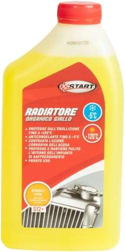 Líquido para radiador amarillo, 5 °C, 1 litro, listo para usar, anticongelante, anticongelante y anticorrosivo para sistemas de refrigeración de aluminio, hierro fundido y metales mixtos