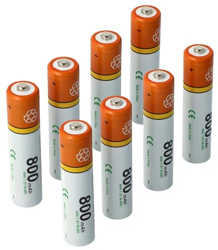 vhbw 8X AAA Micro Akku kompatibel mit Siemens Gigaset C300, C300a, C430, C430A schnurlos Festnetz Telefon (800mAh, 1,2V, NiMH)