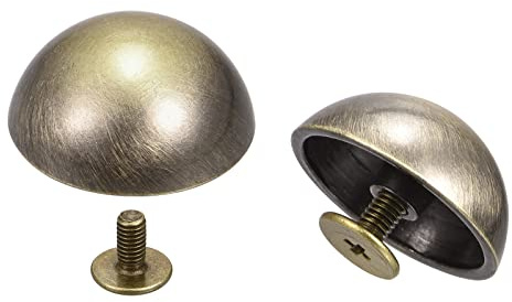 sourcing map Rivetti a vite 20 x 9 mm con testa tonda cava in pelle borchie chiodate color bronzo 8 set