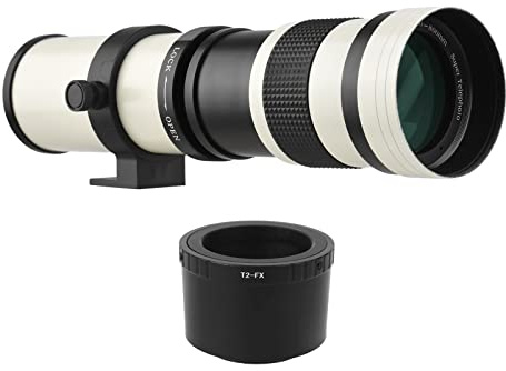 Camnoon Camera MF Super Telefoto zoomobjektiv F/8,3-16 420-800 mm T2 montering vit