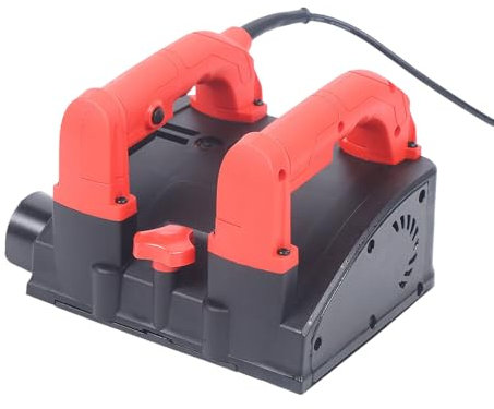 HuKaiL Elektrisk vägghyvelmaskin, 1 680 W, 220 V, 3 000 RMP Power handhyvelmaskin med 1–4 mm justerbar och 16 cm fräsbredd, bärbar elhyvel med kabel och dammutsugning, för väggrenovering