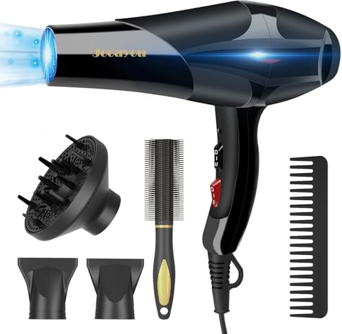 Jooayou Hair Dryer, 3000W Professional Ionic Hairdryer for Women Men, Fast Drying Blow Dryer with Diffuser 2 Speed 3 Heat Setting and Cool Button for Salon Home Travel Hair Styling