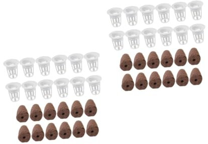 Didiseaon Ensembles Bloc Crèche Tomate Pot pour Osier Système Cage Corbeille Usine Planteur Soi Paniers Poisson Plateaux Décor Verser Plantes Filet Hors-Sol Terre De Coton Noir