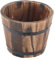 Nikou Massivholz Blumentopf Vintage Holzfass, Pflanzkübel Pflanztopf Pflanzgefäß, Portable Garten Blumentöpfe Container für Innen- und Außenbereich (15 x 12 x 12 cm)