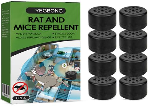 Rodent Mice Repellent, 8Pcs Peppermint Oil Mouse Repellent Balls Keep Rat Mice Mouse Rodent Out of Indoor House Outdoor Car Engines
