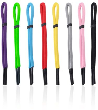 JDNFKG 8 Pezzi di Colore Immersioni Corde, Pratico Galleggiante Occhiali Corde, Elastico Anti-Perso Corde, Adatto per Le Immersioni, Surf, E Canottaggio.