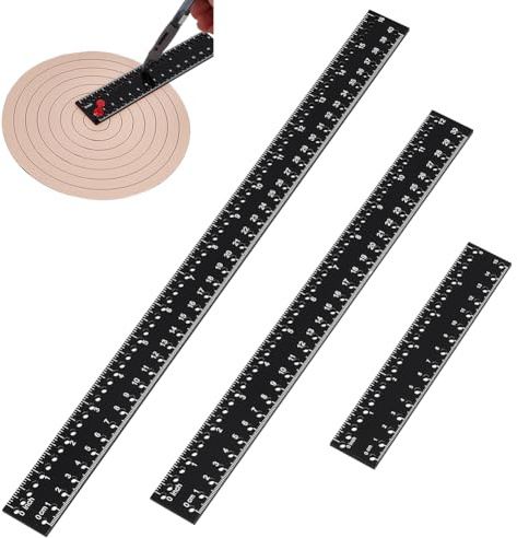 BENECREAT 3 Confezione di Strumento Righello Mandala, Strumento per Disegnare Cerchi In Acrilico Da 30/60/80cm per Dipinti Decorativi, Artigianato Fai Da Te