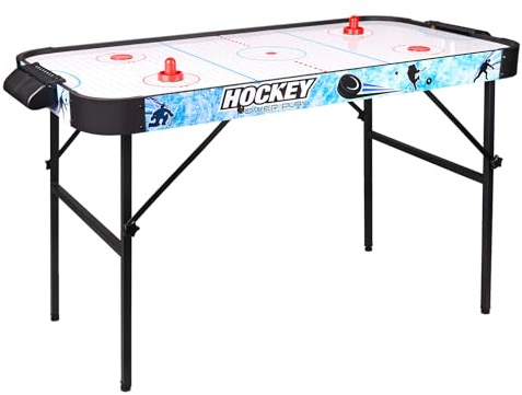 homelikesport 48 tums lufthockey-bord med resultattavla, inklusive 2 puckar och 2 klubbor, med stabil hårdplastkant