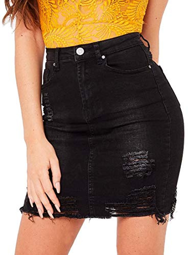 SS7 Femme Jupe déchirée en Jean