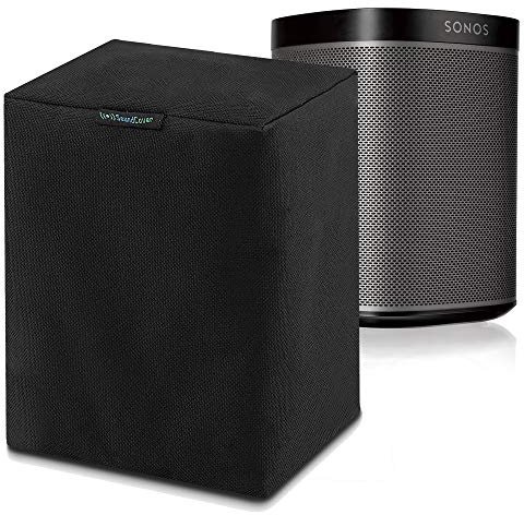 Single Black Outdoor Speaker Cover for Sonos Play:1 / One/One SL – 600D Waterproof Dust & UV Protection – Fits Wall-Mounted Speakers – by SoundCover