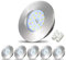 Allesgute 6X 5W Recessed Ceiling Lights IP44 Waterproof Bathroom Downlights 240V Ultra Slim Brushed Chrome LED Spot Light Cool White 6000K
