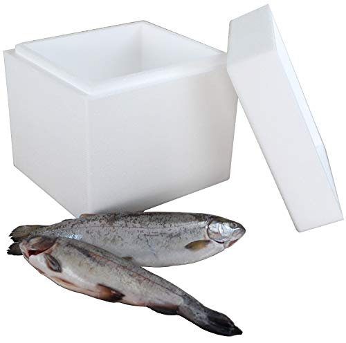 1 Thermobox Styropor 5,18 Liter mit Deckel - Kühlbox Styropor - Wiederverwendbarer Isolierbehälter/Transportbox | Große Styropor Kühlbox