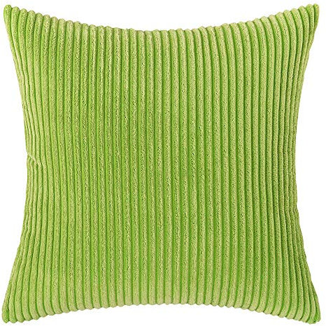 2er Set Kordsamt Kissenbezug,Kissenhüllen Dekorative Sofakissen Dekokissen Weicher Zierkissenbezug Wohnzimmer Sofa Schlafzimmer Boho Dekor,Couchkissen Dekokissen Zierkissenbezug,Apfelgrün,50 x 50cm