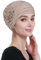 Alnorm Skullies Mützen mit Blumenakzent für Mädchen und Frauen Taupe