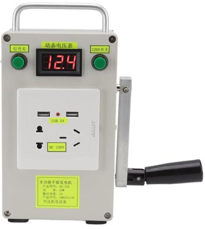 Générateur portable à manivelle, DC 220 V, centrale électrique portable, chargeur à manivelle, dynamo, générateur de camping, générateur d'urgence extérieur