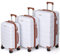 TANTOMI Koffer Set 3 Teilig Hartschale, Kofferset, Gepäck-Sets Koffer & Trolley Handgepäck, Reisekoffer mit Passwortsperre, Hartschalenkoffer Suitcase mit 4 Rollen(Weiß/Braun, 3 Stück)